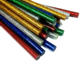 5 Small Hot Glue Glitter Sticks - Multicolor (7Mm Thick)